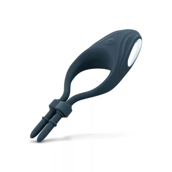 Boners - nastavljiv vibracijski obroček za penis - modra