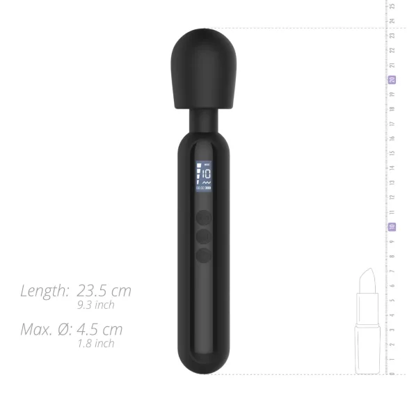 BLAQ - vibrator za masažo - digitalni - črna