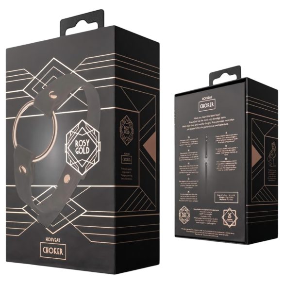 Rosy Gold - ovratnica - nastavljiva - črna/rožnato zlata