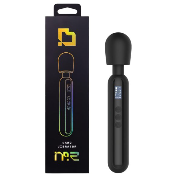 BLAQ - Velik digitalni masažni vibrator (črn)