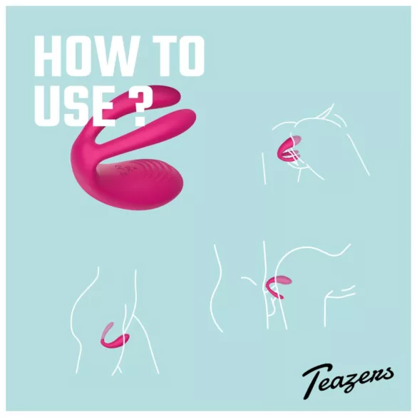 Teazers - vibrator za pare s 3 motorji - roza