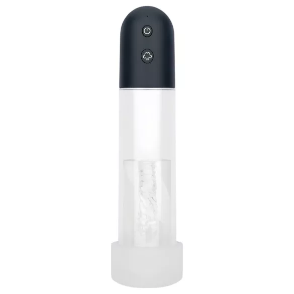 Boners - avtomatska črpalka za penis masturbator (prozorno-črna)