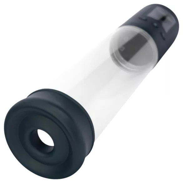 Boners - avtomatska penis črpalka z LCD zaslonom - prozorna črna