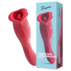   Teazers - dvostranski vibrator z jezičkastim vibratorjem za klitoris (rdeč)
