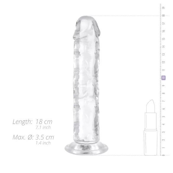EasyToys - dildo iz želeja - 16 cm prozoren