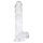 EasyToys - dildo s testisi - 13,5 cm - prozoren
