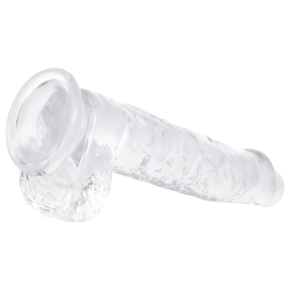 EasyToys - dildo s testisi - 13,5 cm - prozoren