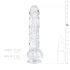 EasyToys - dildo s testisi - 13,5 cm - prozoren