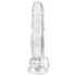 EasyToys - dildo s testisi - 17 cm - prozoren