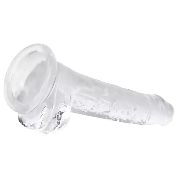 EasyToys - dildo s testisi - 17 cm - prozoren