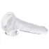 EasyToys - dildo s testisi - 17 cm - prozoren
