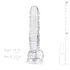 EasyToys - dildo s testisi - 17 cm - prozoren