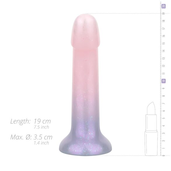 EasyToys Mermaid - dildo z bleščicami - 19 cm - roza