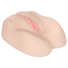   FWB - masturbator vagina in anus z vibratorjem - naravna barva