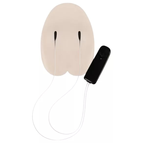 FWB - masturbator vagina in anus z vibratorjem - naravna barva