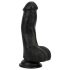 Easytoys - realistični dildo s testisi - 12 cm - črn