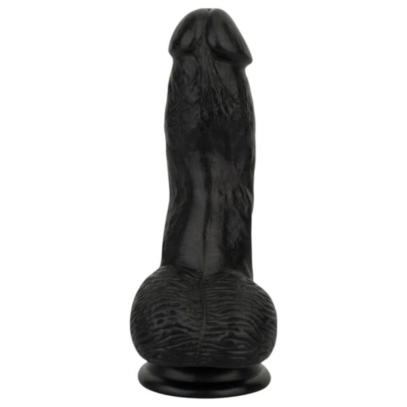 Easytoys - realistični dildo s testisi - 12 cm - črn