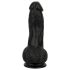 Easytoys - realistični dildo s testisi - 12 cm - črn