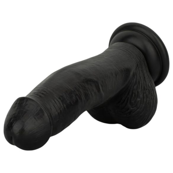 Easytoys - realistični dildo s testisi - 12 cm - črn