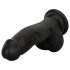 Easytoys - realistični dildo s testisi - 12 cm - črn