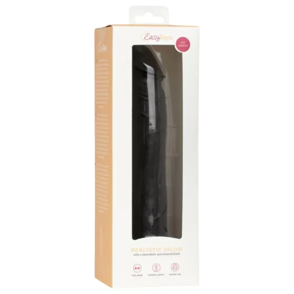 EasyToys - realistični dildo - 17,5 cm (črn)