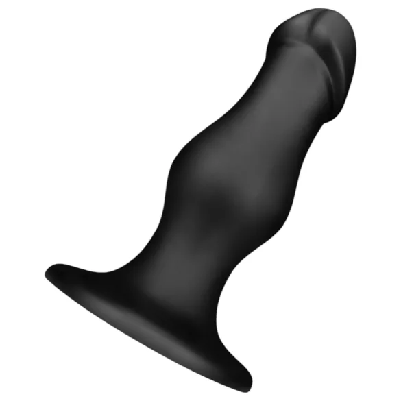 BUTTR FIM-92 - analni dildo s priseskom - črna