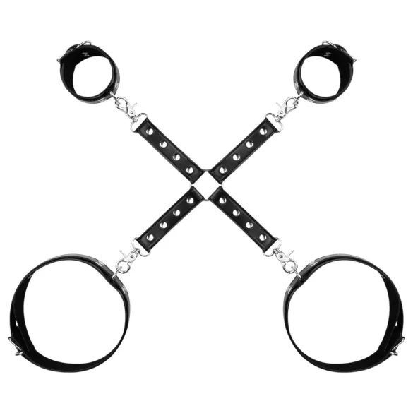 Bedroom Fantasies - lisice za zapestje in stegno - črne