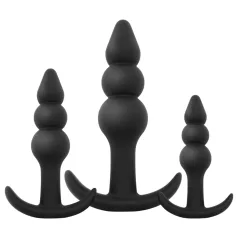 EasyToys - analni čep set - 3 kosi - črn