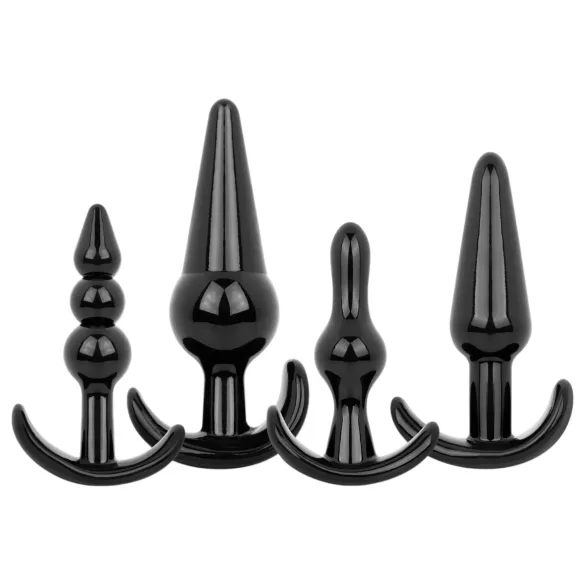 EasyToys - analni čep set - 4 deli - črna