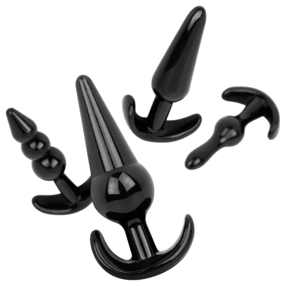 EasyToys - analni čep set - 4 deli - črna
