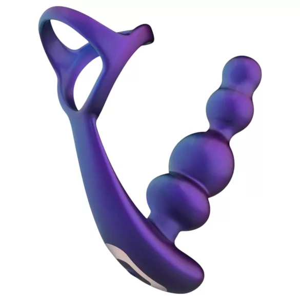 Hueman Stellar Force - analni vibrator in obroček za penis (vijoličen)