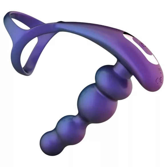 Hueman Stellar Force - analni vibrator in obroček za penis (vijoličen)