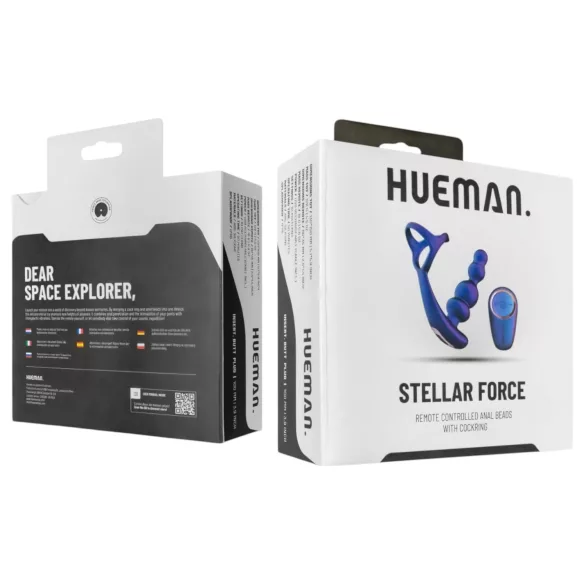 Hueman Stellar Force - analni vibrator in obroček za penis (vijoličen)