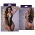 Christine - globoko dekoltiran mrežasti bodi - (črna) - XS-XL
