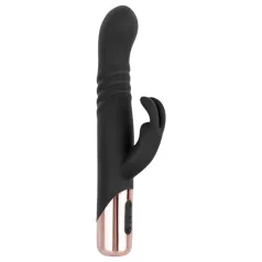   Rosy Gold - vibrator z gibljivim nastavkom za klitoris - črna