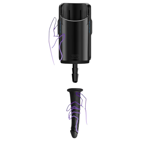 Kiiroo - realistični vakuumski dildo - 19 cm - črn