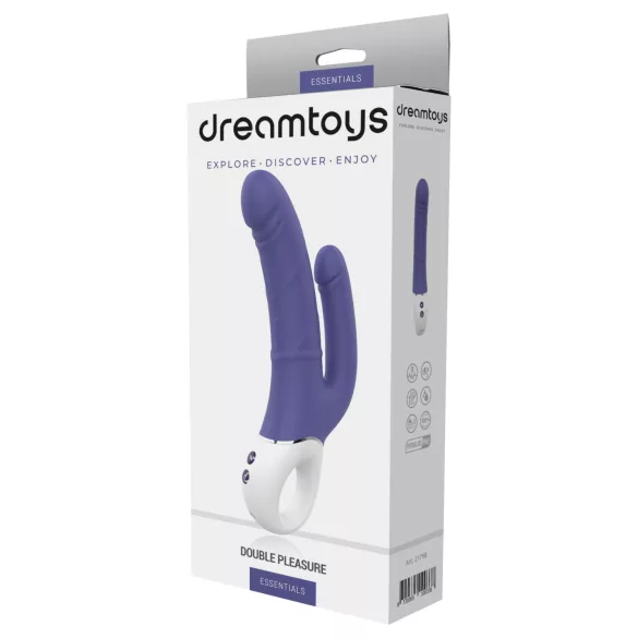 Dreamtoys Essentials - dvojni vibrator (vijoličen)