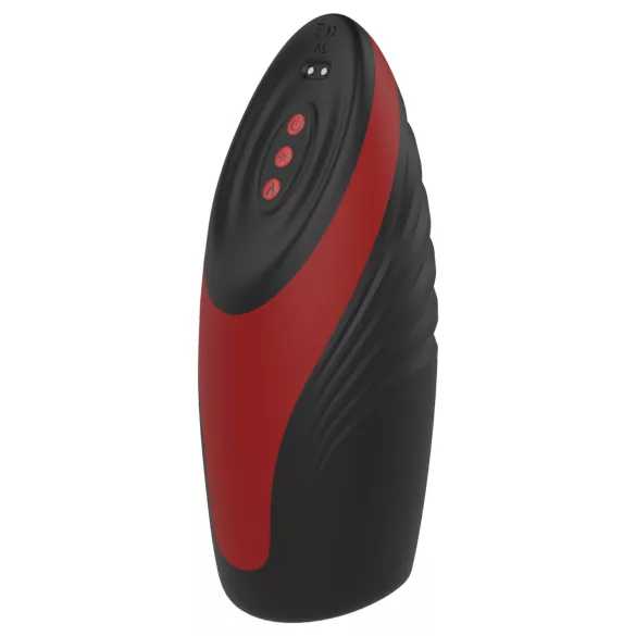 Dreamtoys Essentials - masturbator z vakuumom in vibriranjem (črn)