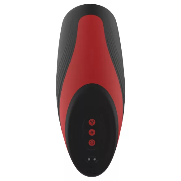 Dreamtoys Essentials - masturbator z vakuumom in vibriranjem (črn)