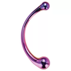 Dreamtoys - stekleni dildo masažer - vijoličen