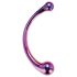 Dreamtoys – stekleni masažni dildo (metalna barva)