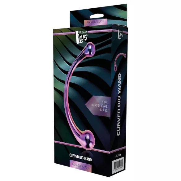 Dreamtoys - stekleni dildo masažer - vijoličen
