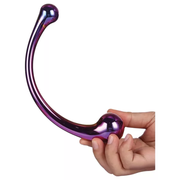 Dreamtoys - stekleni dildo masažer - vijoličen