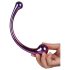 Dreamtoys – stekleni masažni dildo (metalna barva)