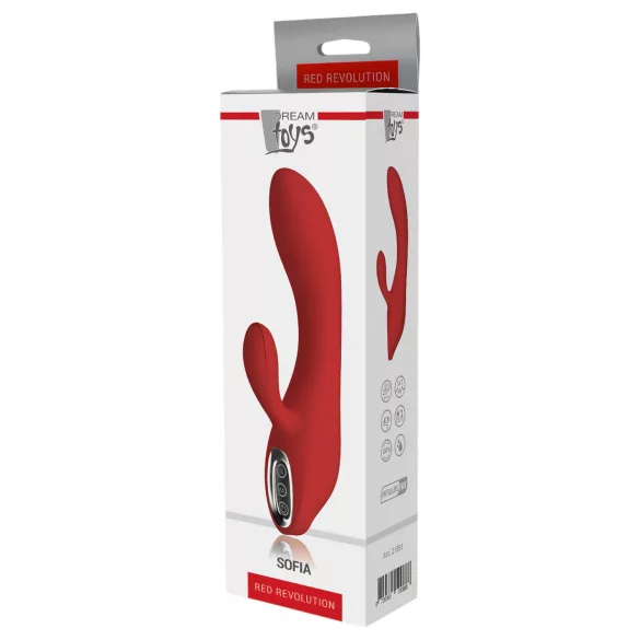 Red Revolution Sofia - vibrator z ročjem za klitoris - akumulatorski - rdeč