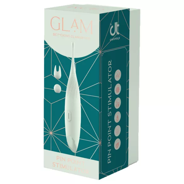 Glam - točkovni vibrator za klitoris (zelen)