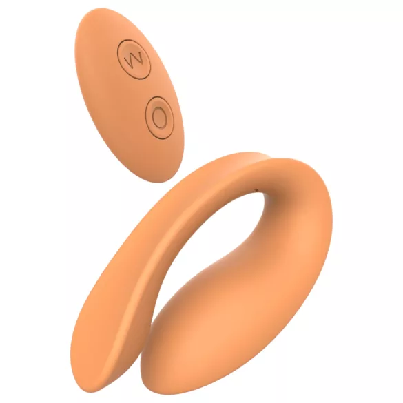 Glam - vibracijski parni stimulator - brezžični, polnilni - oranžen
