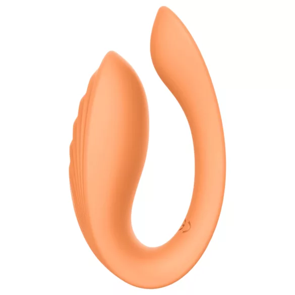 Glam - vibracijski parni stimulator - brezžični, polnilni - oranžen