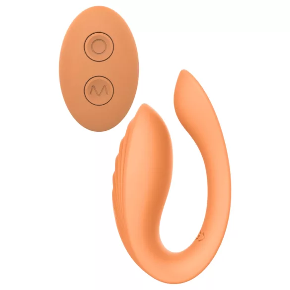 Glam - vibracijski parni stimulator - brezžični, polnilni - oranžen