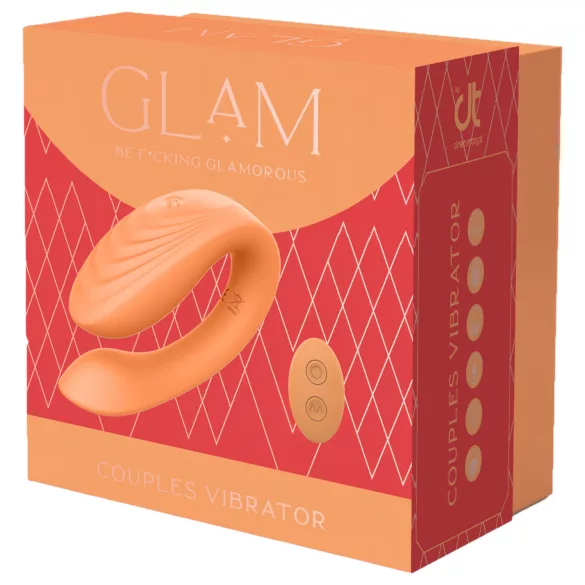 Glam - vibracijski parni stimulator - brezžični, polnilni - oranžen